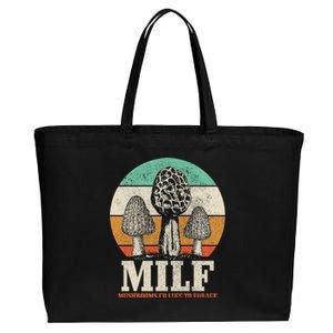 Morel Mushroom Hunting M.I.L.F. Mushrooms Id Like To Forage Cotton Canvas Jumbo Tote