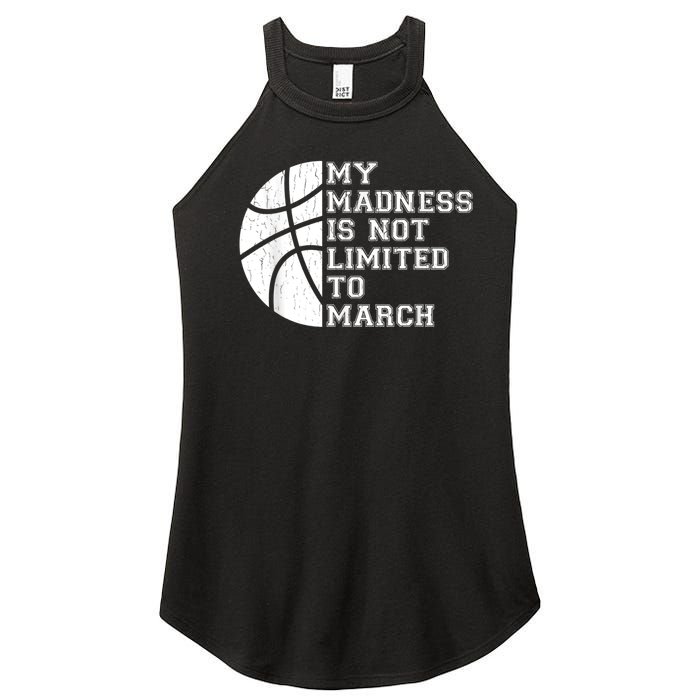 My Madness Is Not Limited To March Basketball Vintage Style Women's Perfect Tri Rocker Tank