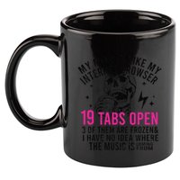My Mind Is Like My Internet Browser 19 Tabs Open 11oz C Handle Ceramic Mug