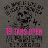 My Mind Is Like My Internet Browser 19 Tabs Open Cotton Canvas Backpack