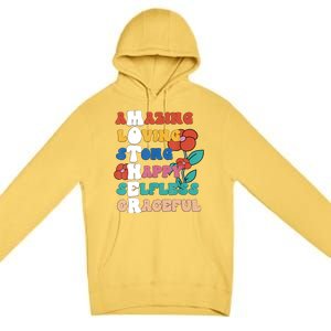 MOTHER Meaning I Love Mom Mothers Day Premium Pullover Hoodie