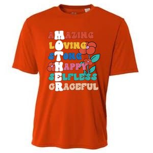 MOTHER Meaning I Love Mom Mothers Day Cooling Performance Crew T-Shirt