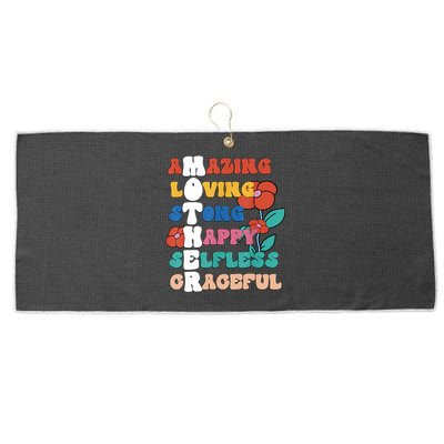 MOTHER Meaning I Love Mom Mothers Day Large Microfiber Waffle Golf Towel