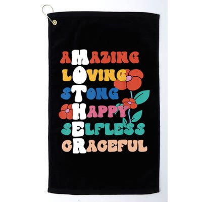 MOTHER Meaning I Love Mom Mothers Day Platinum Collection Golf Towel