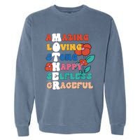 MOTHER Meaning I Love Mom Mothers Day Garment-Dyed Sweatshirt