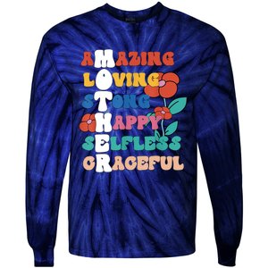 MOTHER Meaning I Love Mom Mothers Day Tie-Dye Long Sleeve Shirt