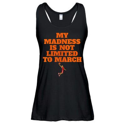 My Madness Is Not Limited To March Basketball Vintage Style Ladies Essential Flowy Tank
