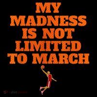 My Madness Is Not Limited To March Basketball Vintage Style Womens T-Shirt