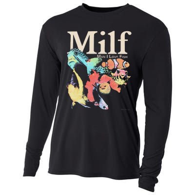 Milf Man I Love Fish Cooling Performance Long Sleeve Crew