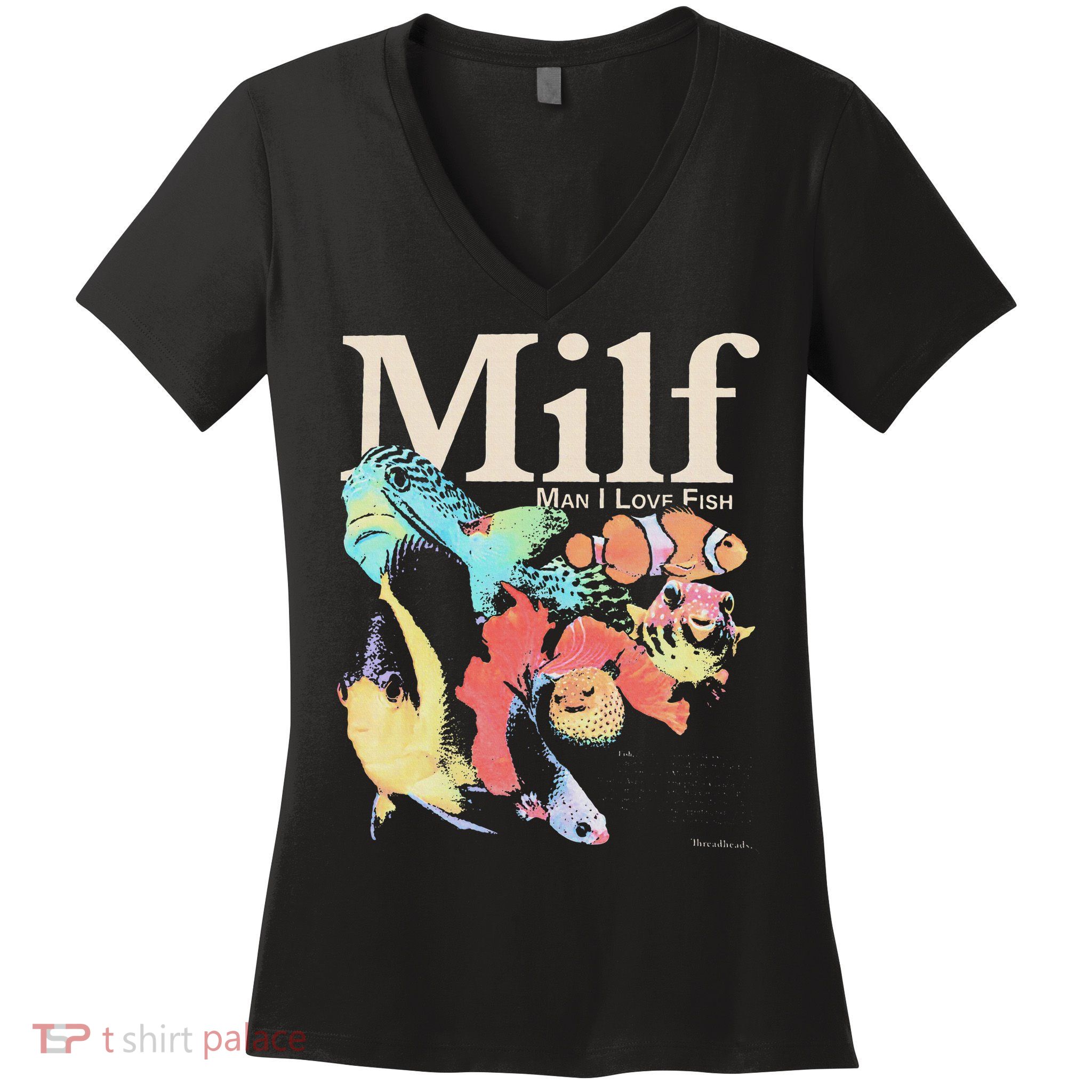 Milf Man I Love Fish Women's V-Neck T-Shirt