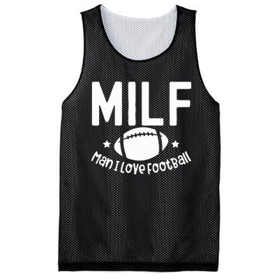 Milf Man I Love Football Mesh Reversible Basketball Jersey Tank