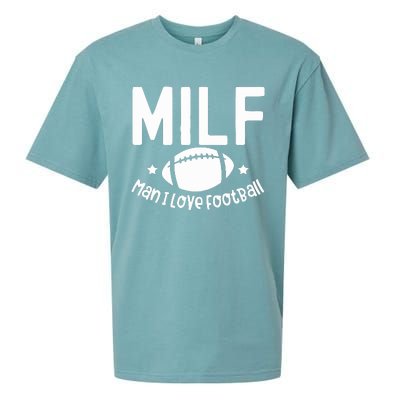 Milf Man I Love Football Sueded Cloud Jersey T-Shirt