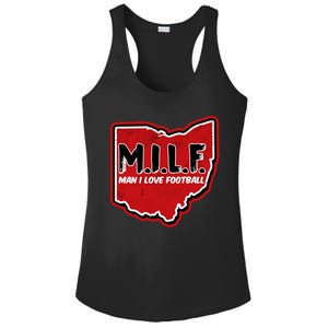 MILF Man I Love Football Ohio State Ladies PosiCharge Competitor Racerback Tank