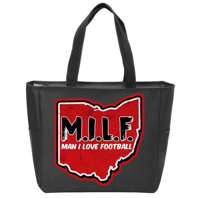 MILF Man I Love Football Ohio State Zip Tote Bag