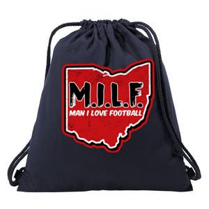 MILF Man I Love Football Ohio State Drawstring Bag