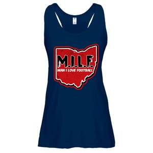 MILF Man I Love Football Ohio State Ladies Essential Flowy Tank