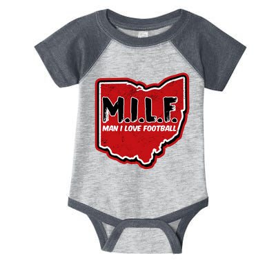 MILF Man I Love Football Ohio State Infant Baby Jersey Bodysuit