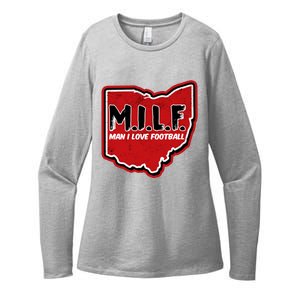 MILF Man I Love Football Ohio State Womens CVC Long Sleeve Shirt