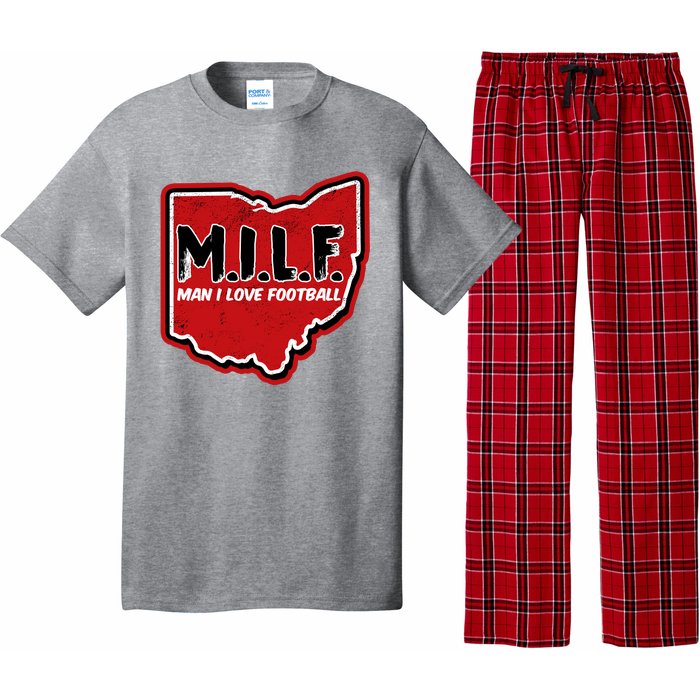 MILF Man I Love Football Ohio State Pajama Set