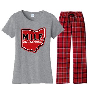 MILF Man I Love Football Ohio State Women's Flannel Pajama Set