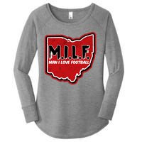 MILF Man I Love Football Ohio State Women's Perfect Tri Tunic Long Sleeve Shirt