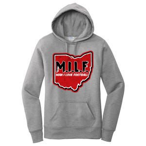 MILF Man I Love Football Ohio State Women's Pullover Hoodie