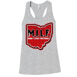 MILF Man I Love Football Ohio State Women's Racerback Tank