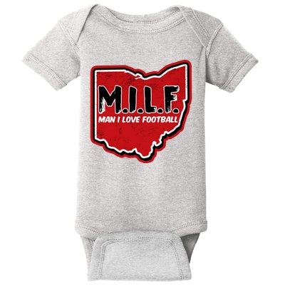 MILF Man I Love Football Ohio State Baby Bodysuit