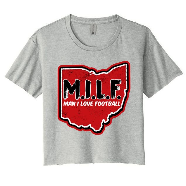 MILF Man I Love Football Ohio State Crop Top