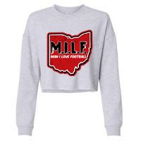 MILF Man I Love Football Ohio State Cropped Pullover Crew