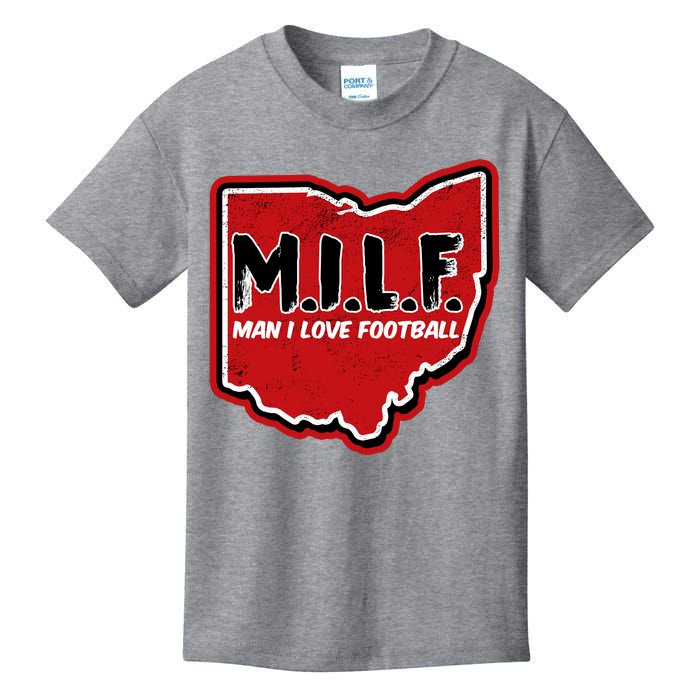 MILF Man I Love Football Ohio State Kids T-Shirt