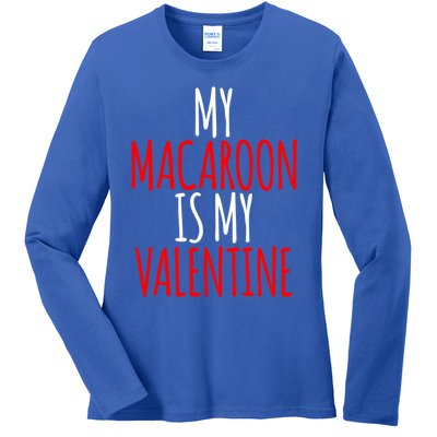 My Macaroon Is My Valentine Funny Valentines Day Great Gift Ladies Long Sleeve Shirt