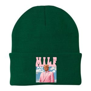 Milf Man I Love Felons Funny Trump Pink 2024 For President Knit Cap Winter Beanie