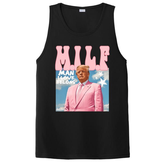 Milf Man I Love Felons Funny Trump Pink 2024 For President PosiCharge Competitor Tank