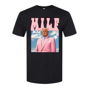 Milf Man I Love Felons Funny Trump Pink 2024 For President Softstyle CVC T-Shirt