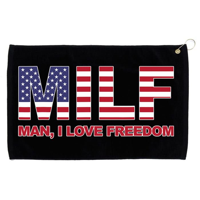 MILF Man I Love Freedom American Flag United States America Grommeted Golf Towel