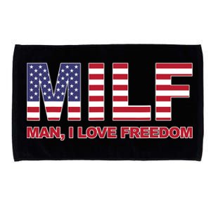 MILF Man I Love Freedom American Flag United States America Microfiber Hand Towel