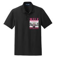 Milf Man I Love Felons Donald Trump Funny 2024 Election Gift Dry Zone Grid Polo