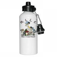 MILF Man I Love Fungi Mushroom Ideal For Valentine's Day Aluminum Water Bottle