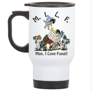 MILF Man I Love Fungi Mushroom Ideal For Valentine's Day Stainless Steel Travel Mug