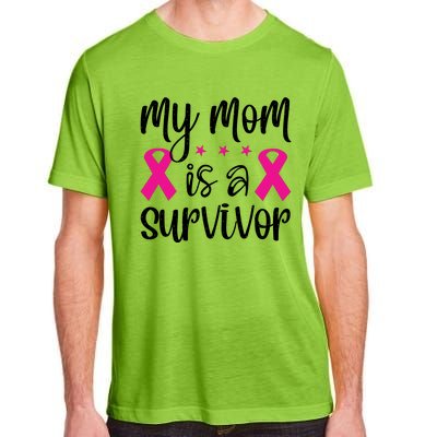 My Mom Is A Survivor Breast Cancer Awareness Adult ChromaSoft Performance T-Shirt