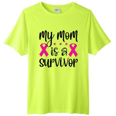 My Mom Is A Survivor Breast Cancer Awareness Tall Fusion ChromaSoft Performance T-Shirt