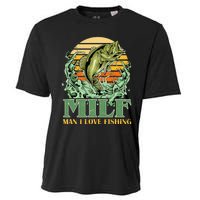 MILF Man I Love Fishing Funny Sayings Gift For Fisher Cooling Performance Crew T-Shirt