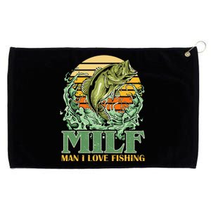 MILF Man I Love Fishing Funny Sayings Gift For Fisher Grommeted Golf Towel