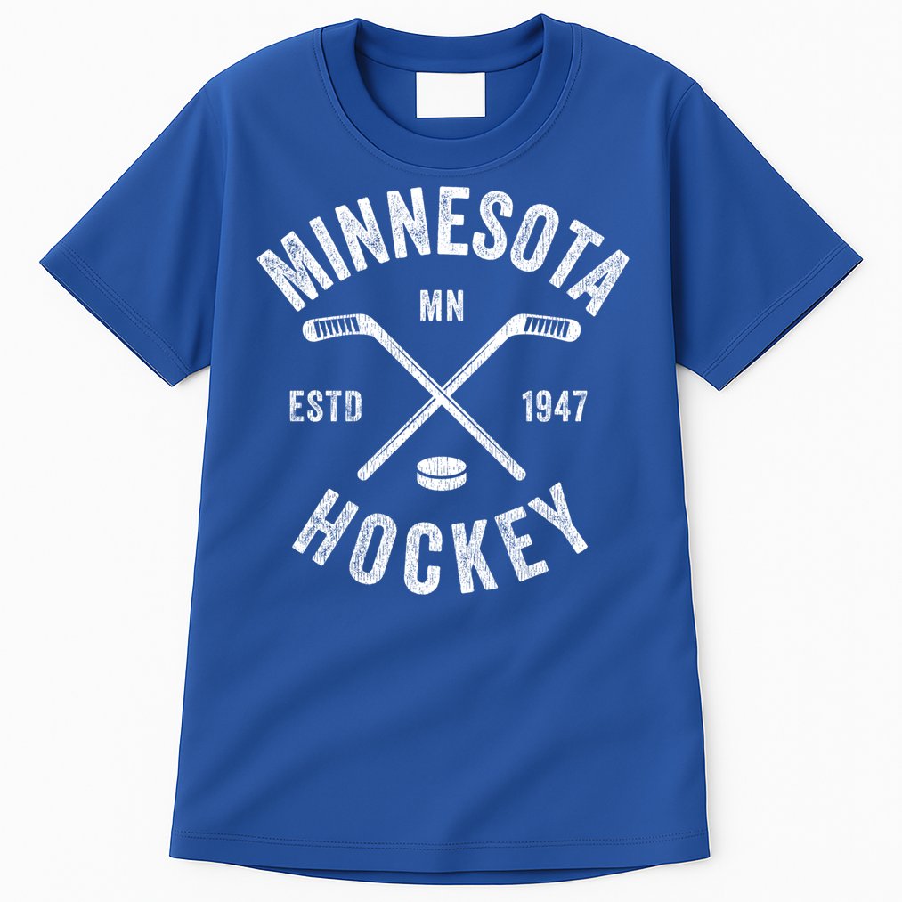 Minnesota Mn Ice Hockey Sticks Vintage Gift Cute Gift Tall T-Shirt