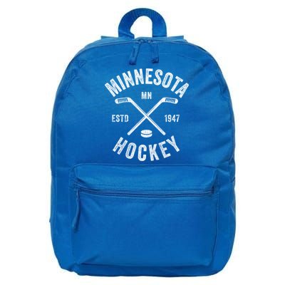 Minnesota Mn Ice Hockey Sticks Vintage Gift Cute Gift 16 in Basic Backpack