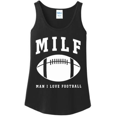 Milf Man I Love Football Game Day Ladies Essential Tank