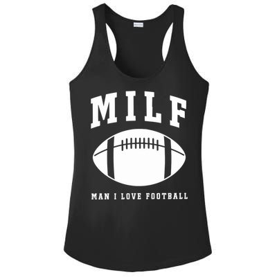 Milf Man I Love Football Game Day Ladies PosiCharge Competitor Racerback Tank