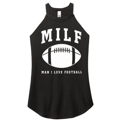 Milf Man I Love Football Game Day Women’s Perfect Tri Rocker Tank