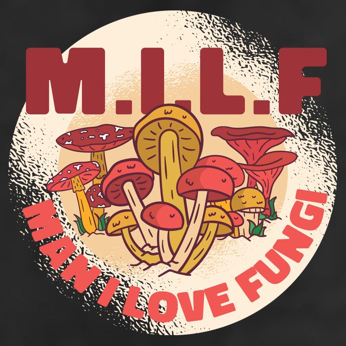 MILF Man I Love Fungi Funny 7 Panel Mesh Trucker Snapback Hat